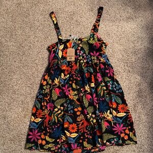 NATURAL LIFE Kids Floral Dress - Black and Multicolor